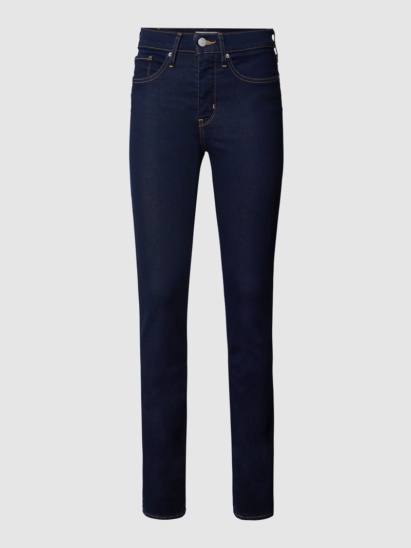 Shaping Slim Fit Jeans mit Stretch-Anteil Modell '312' - Water<Less™ in dunkelblau