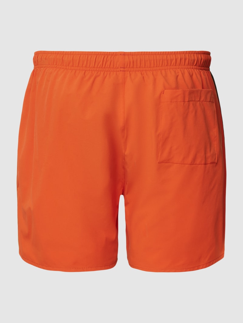 Badehose mit Label-Print in orange