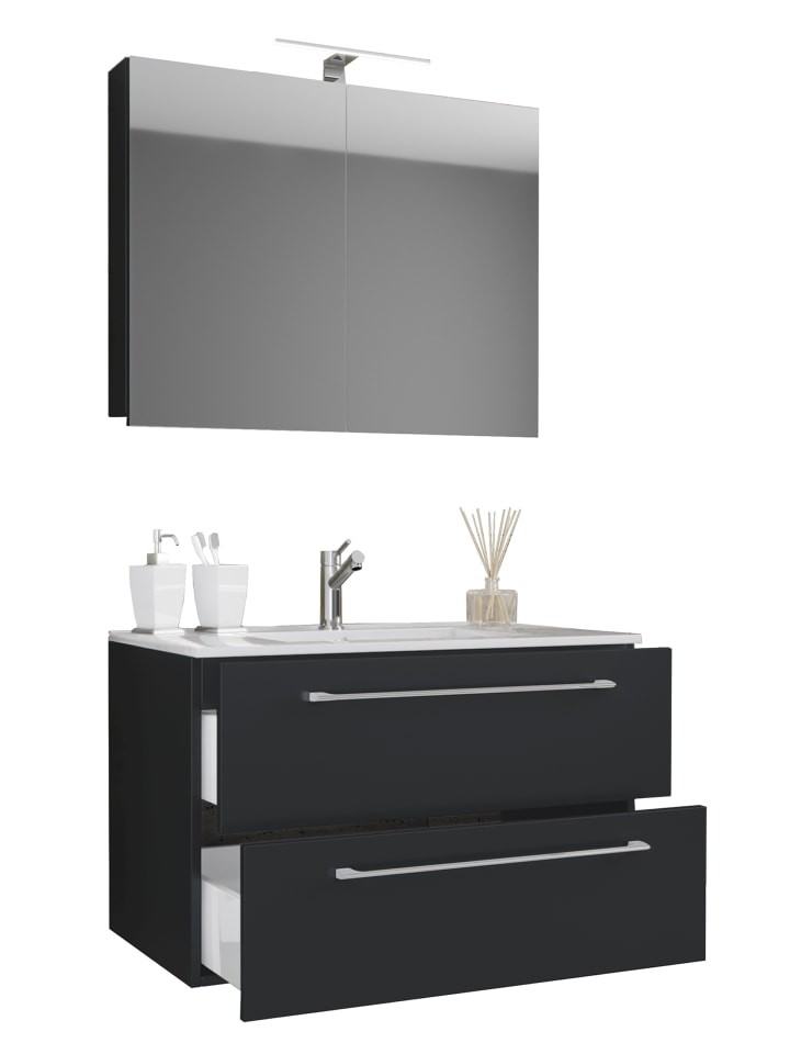 VCM  3-tlg. Waschplatz Waschtisch Badinos Schublade SC in Schwarz günstig kaufen onesize