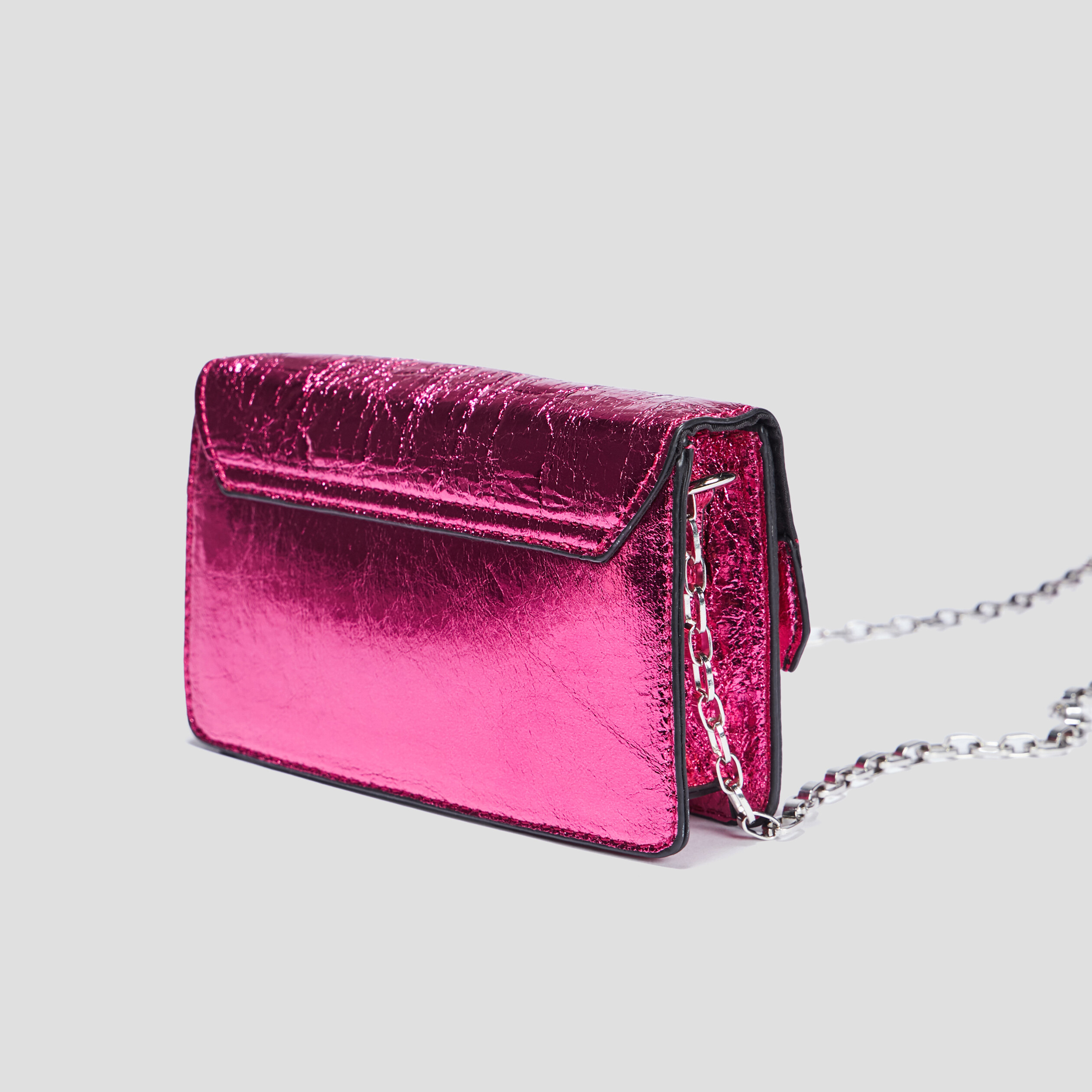Sac pochette métallisé rose fushia femme | La Halle