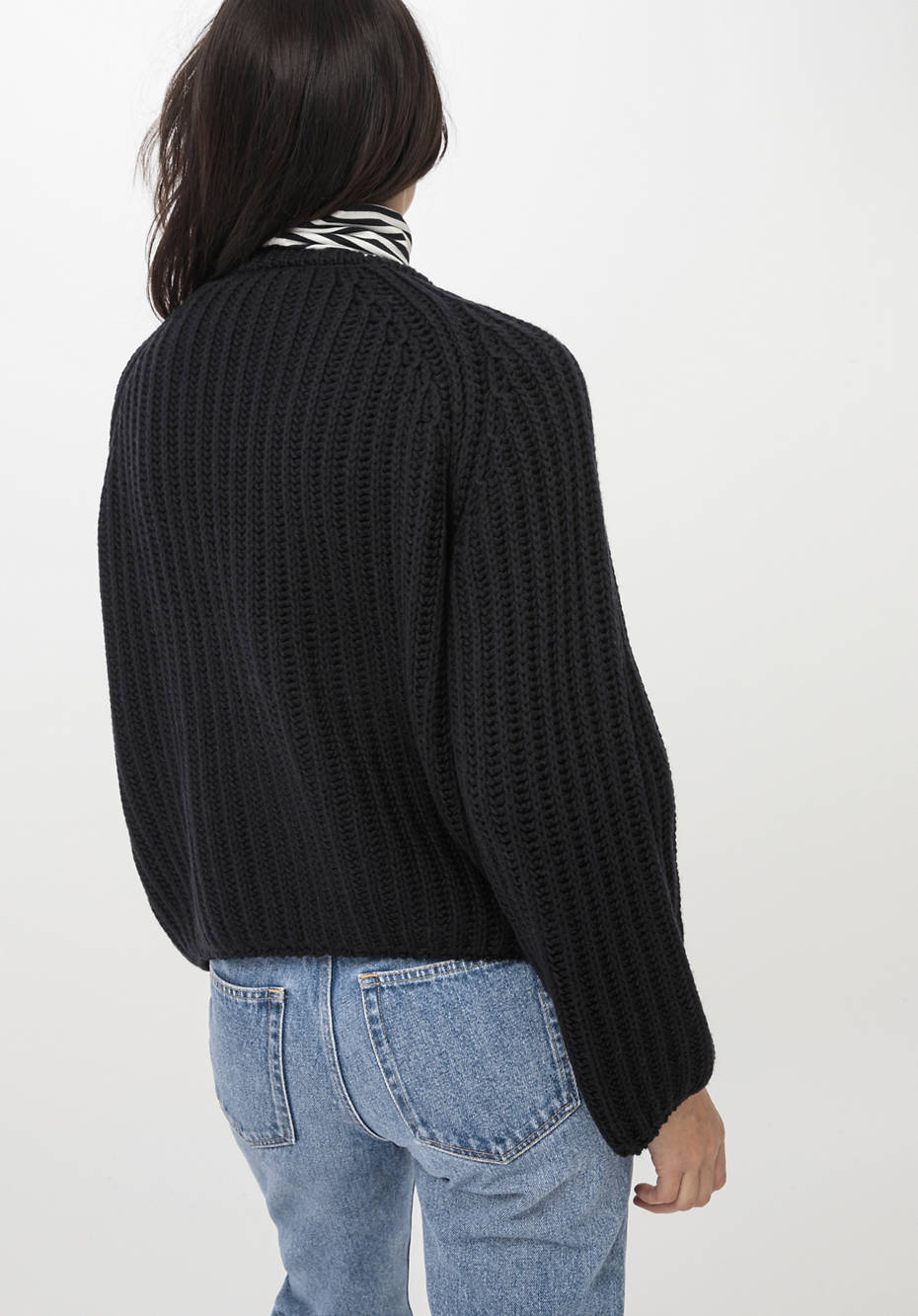 Raglan-Pullover aus Bio-Baumwolle und Bio-Merinowolle