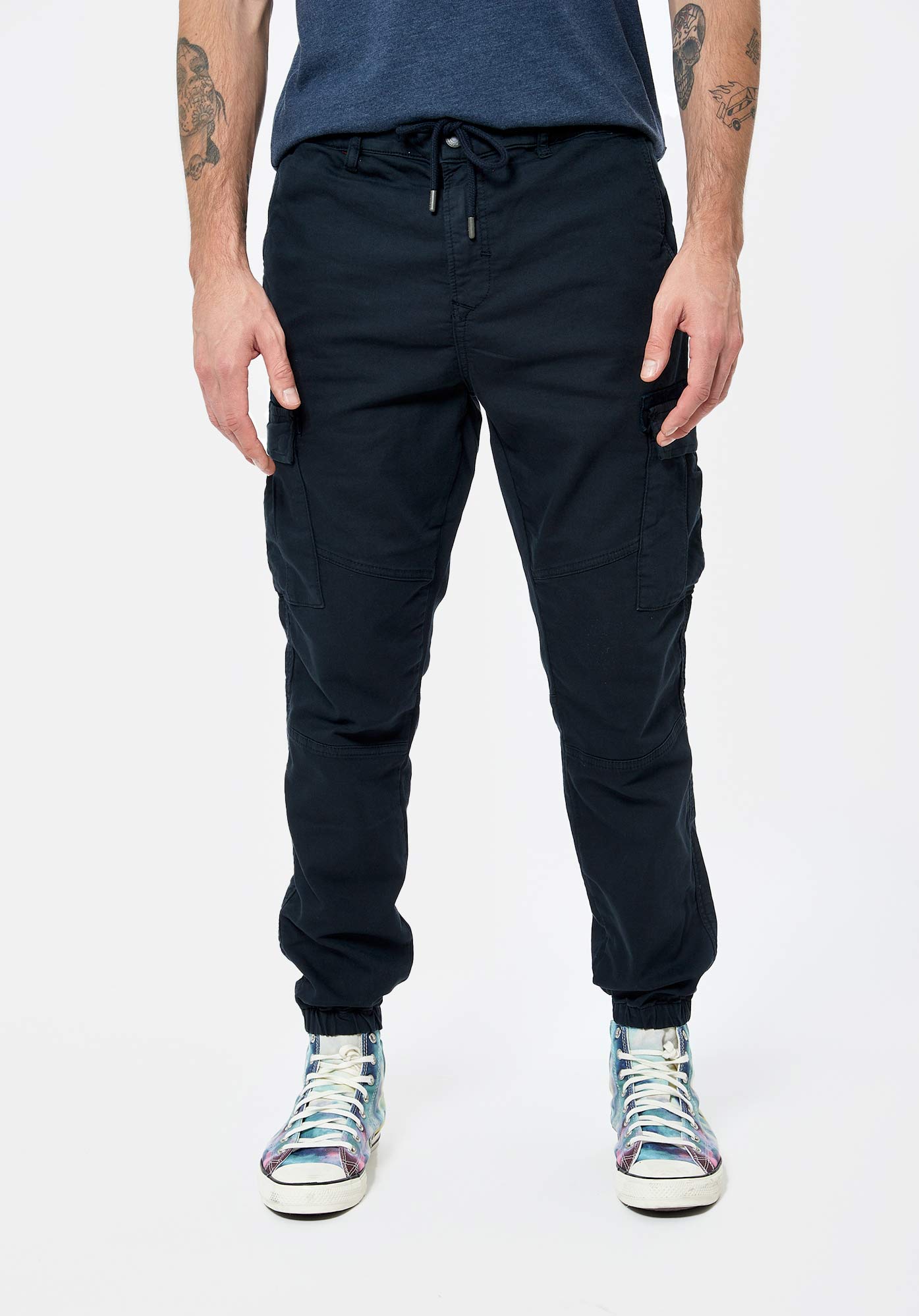 ALKI   Pantalon cargo bleu Homme