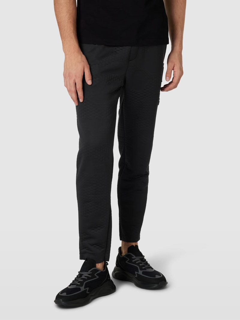 Sweatpants mit Label-Patch Modell 'Havion Lotus' in schwarz