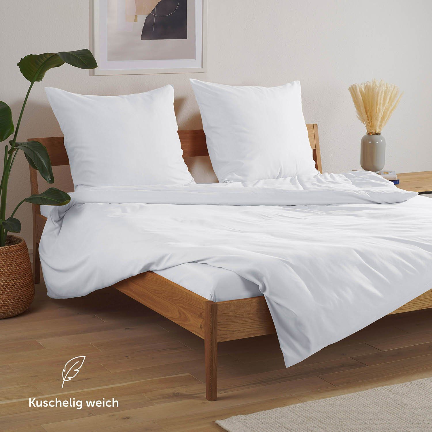 Bettwäsche Blumtal Premium Mikrofaser Wendebettwäsche, OEKO TEX, Blumtal, Weiche & bügelfreie Sommerbettwäsche, Bettbezüge aus feinem Mikrofaser