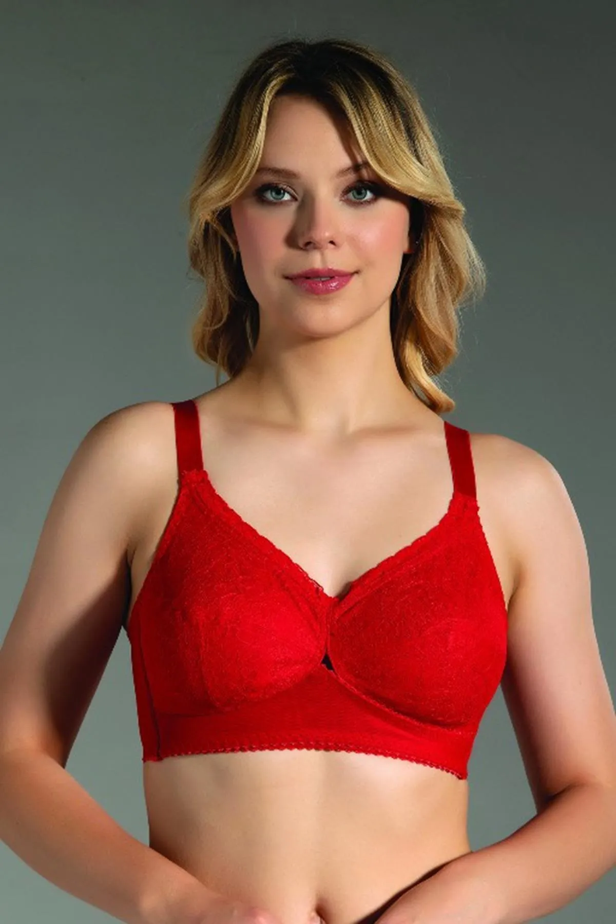 C&City  Minimizer-BH mit Tülldetails, C12306, Rot
