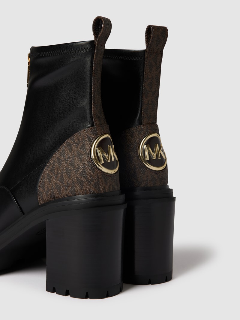 Stiefeletten in Leder-Optik Modell 'Cyrus' in schwarz