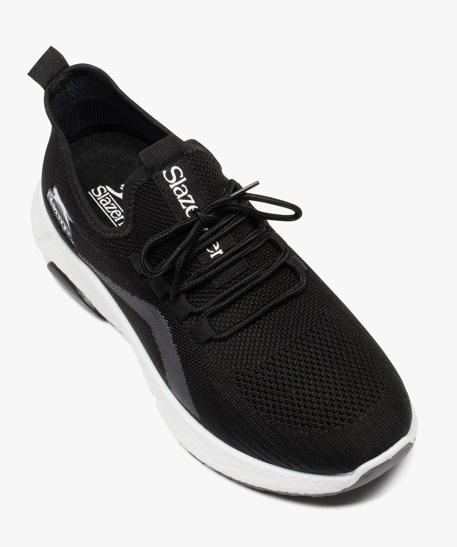 Baskets homme à enfiler en maille unie – Slazenger noir | GEMO