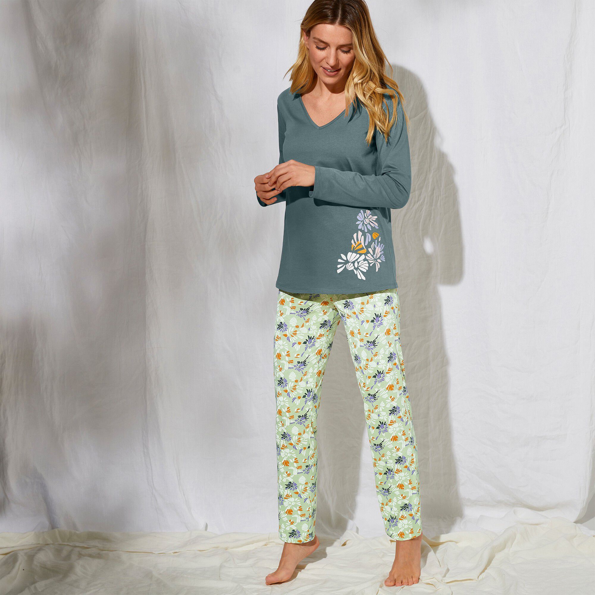 Pantalon pyjama coton imprimé 