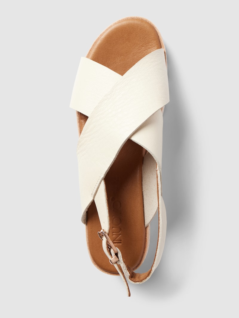 Sandalen mit Dornschließe in offwhite