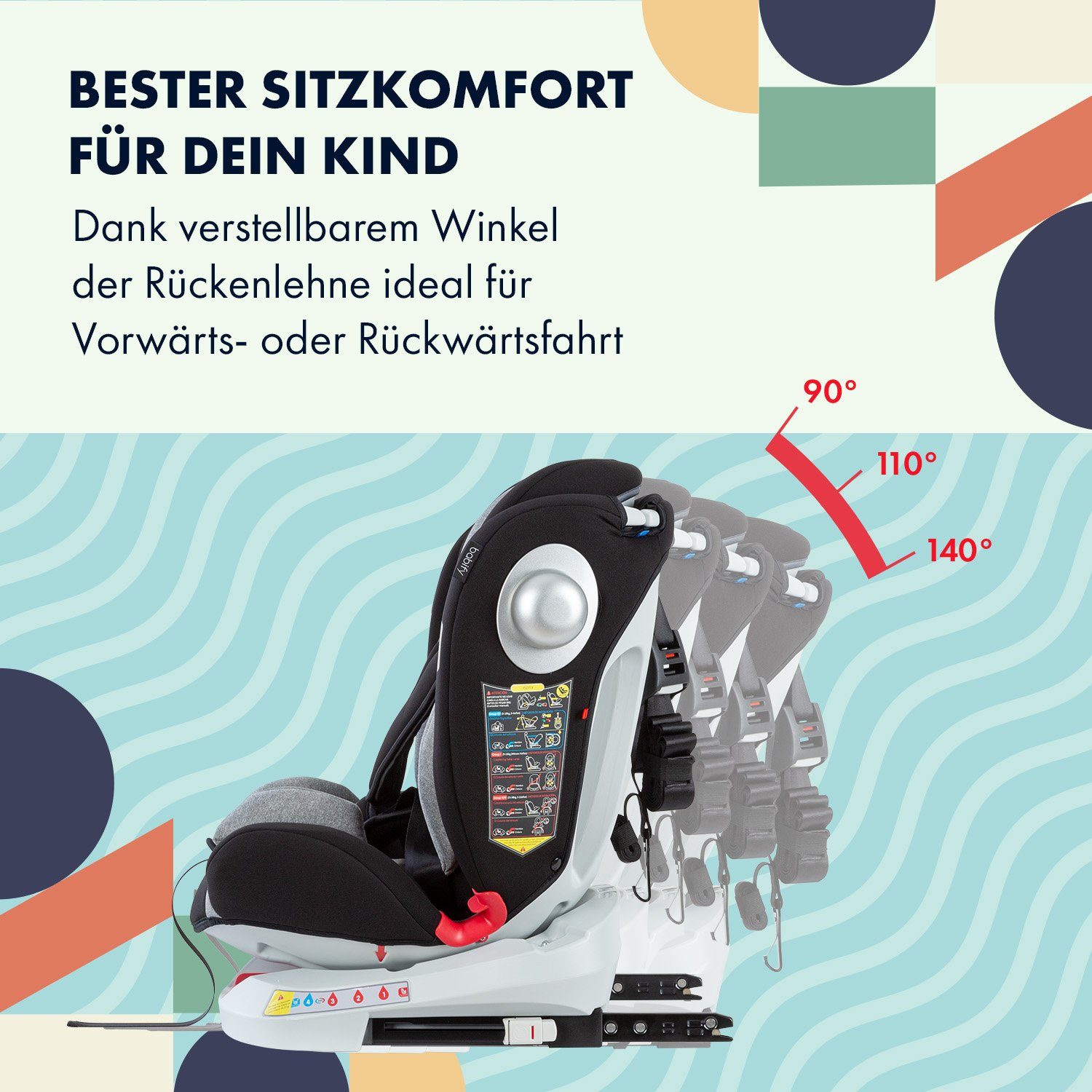 Babify Autokindersitz Onboard 360° Auto-Kindersitz, ab: ab Geburt, bis: 12 Jahre, ab: 2 kg, bis: 36 kg