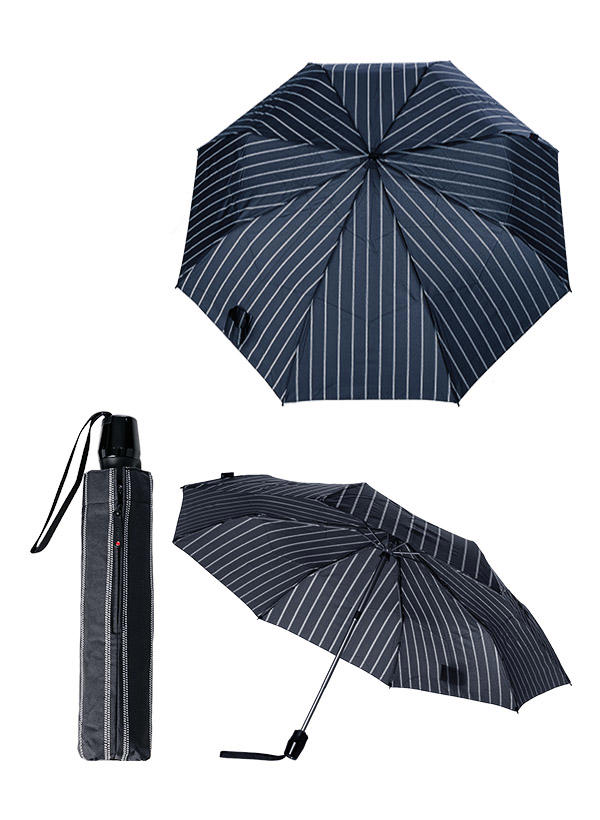 Knirps, Regenschirm, Duomatik, nachtblau gestreift