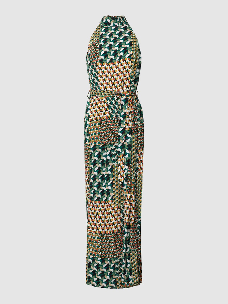 Jumpsuit aus Viskose mit Allover-Print in marineblau
