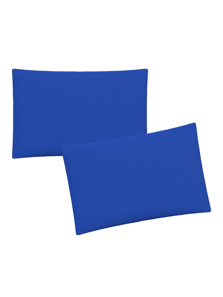 GMD Living 2er Set Jersey Kissenhüllen JESBERG in Farbe Royalblau günstig kaufen