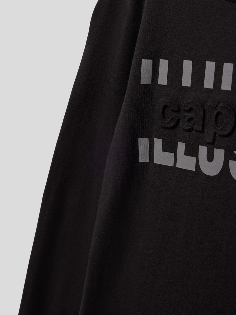 Longsleeve mit Statement-Print in schwarz