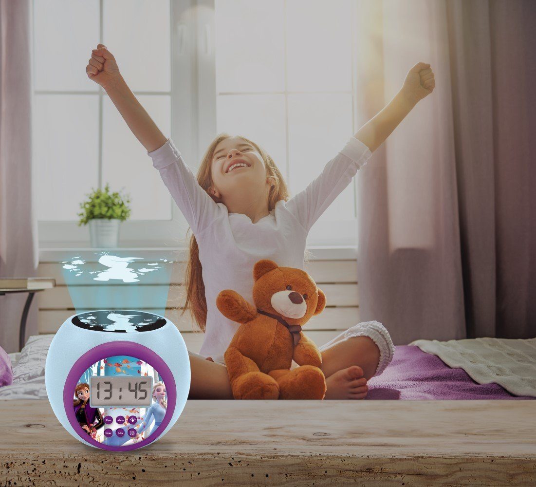 Lexibook® Kinderwecker  Frozen Projektions Wecker LED Farbwechsel Timerfunktion Elsa