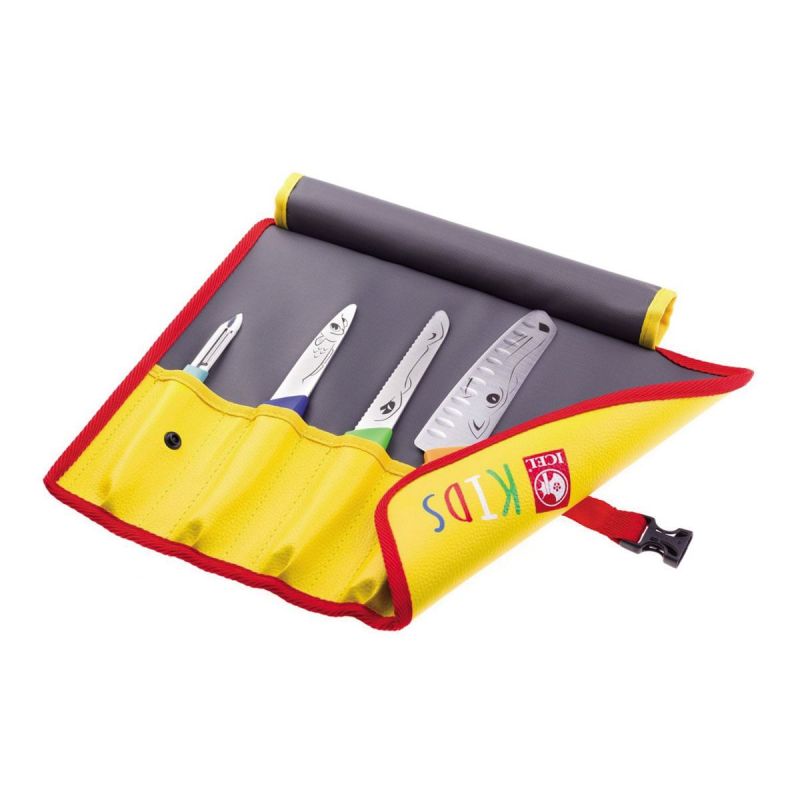 ICEL - Kindermesser-Set 4-tlg., mit Rollverschluss