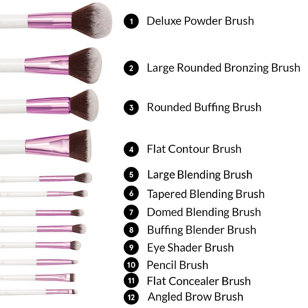 bh Crystal Quartz 12 Piece Brush Set