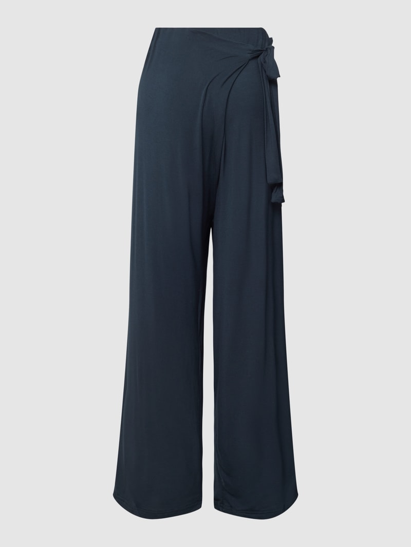 Umstands-Stoffhose mit Schleifen-Detail in dunkelblau