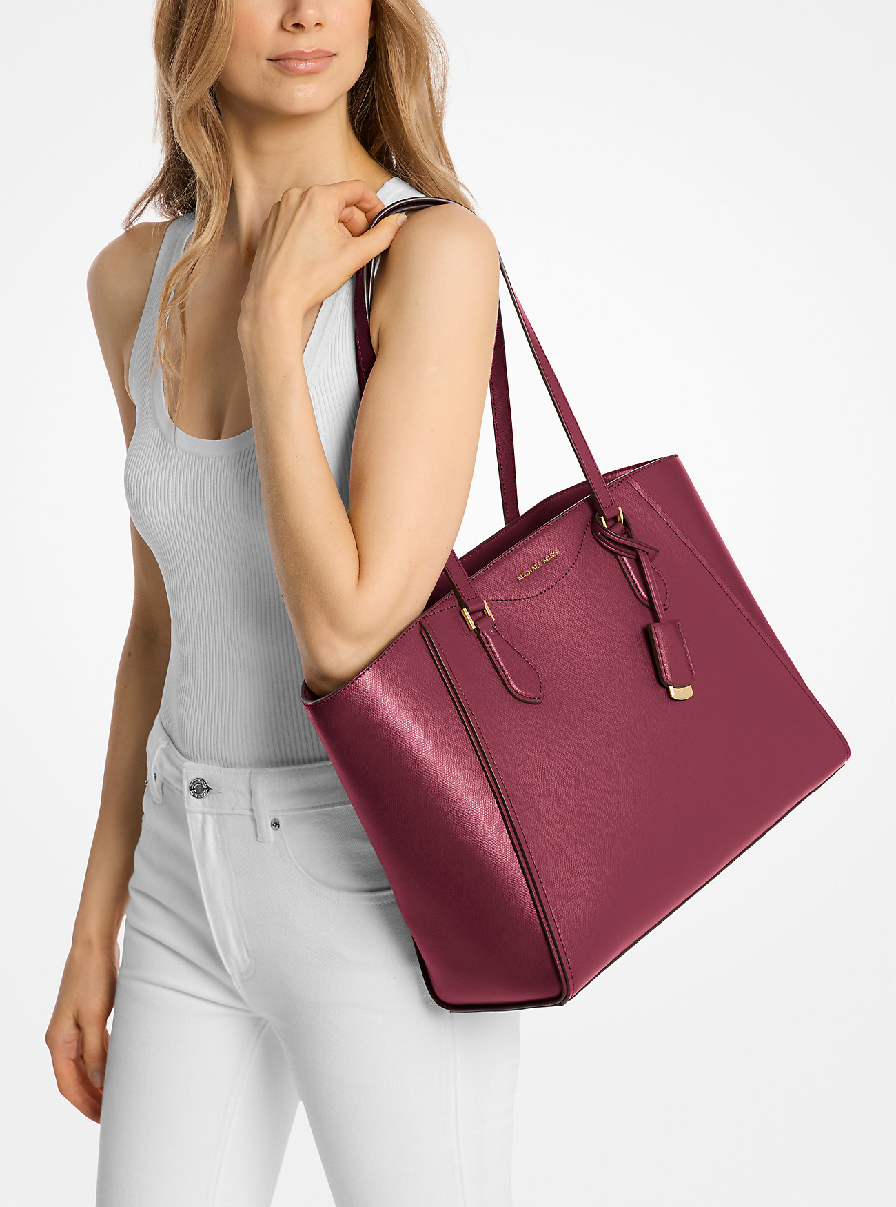 Duża skórzana torba typu tote Taryn - MULBERRY