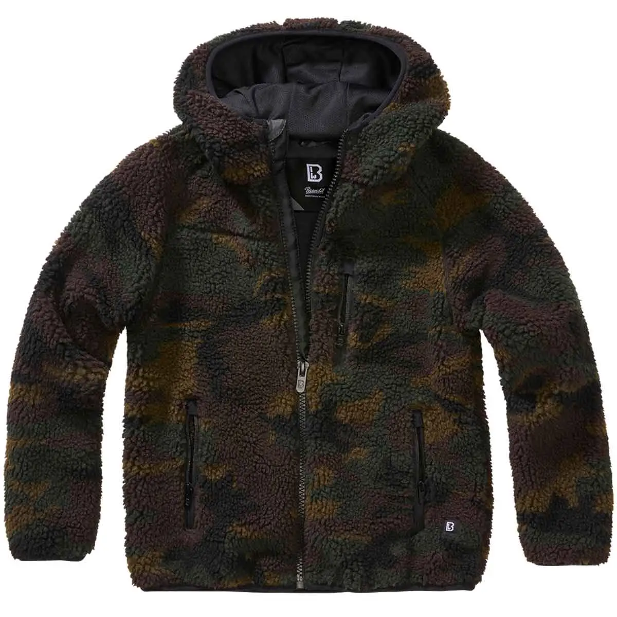 Kinder Teddyfleece Jacke woodland