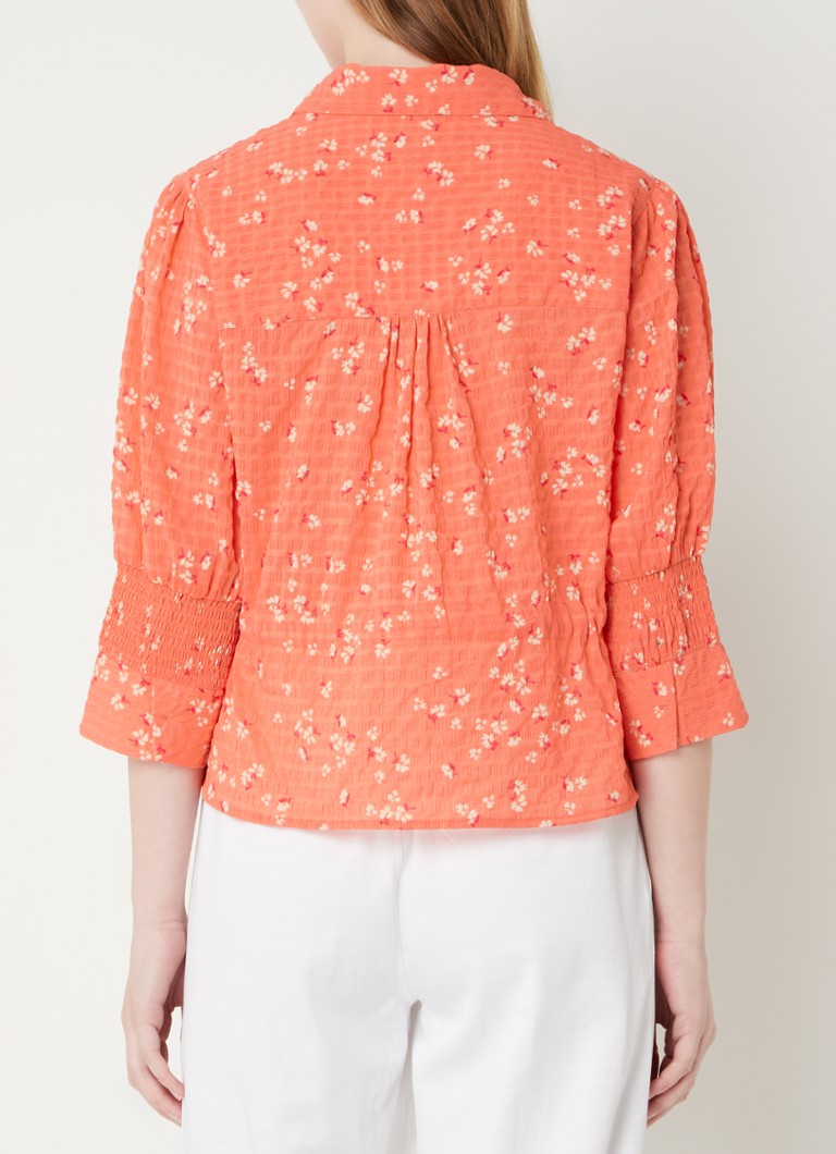 French Connection  Gretta cropped blouse met bloemenprint en trekkoord