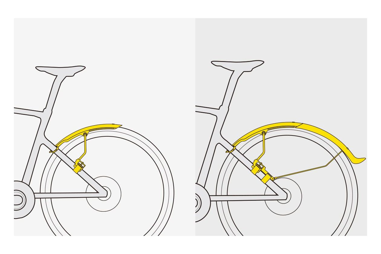 Topeak TetraFender R1 & R2 Schutzblech Set fu00fcr Rennrad