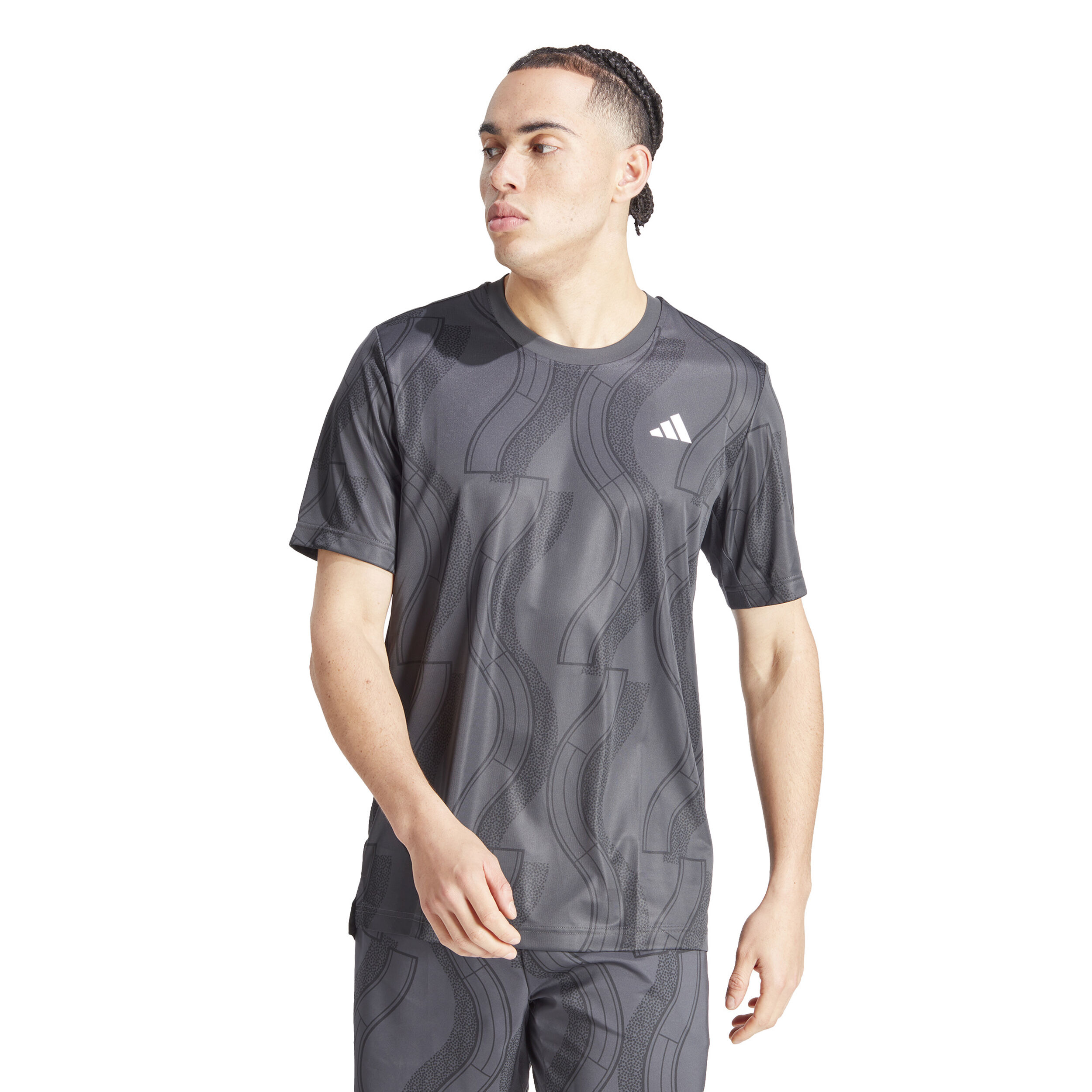 Club Graphic T-Shirt Herren - Dunkelgrau, Schwarz