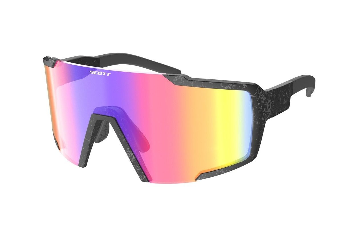 Scott Shield Compact Sonnenbrille marble black / teal chrome