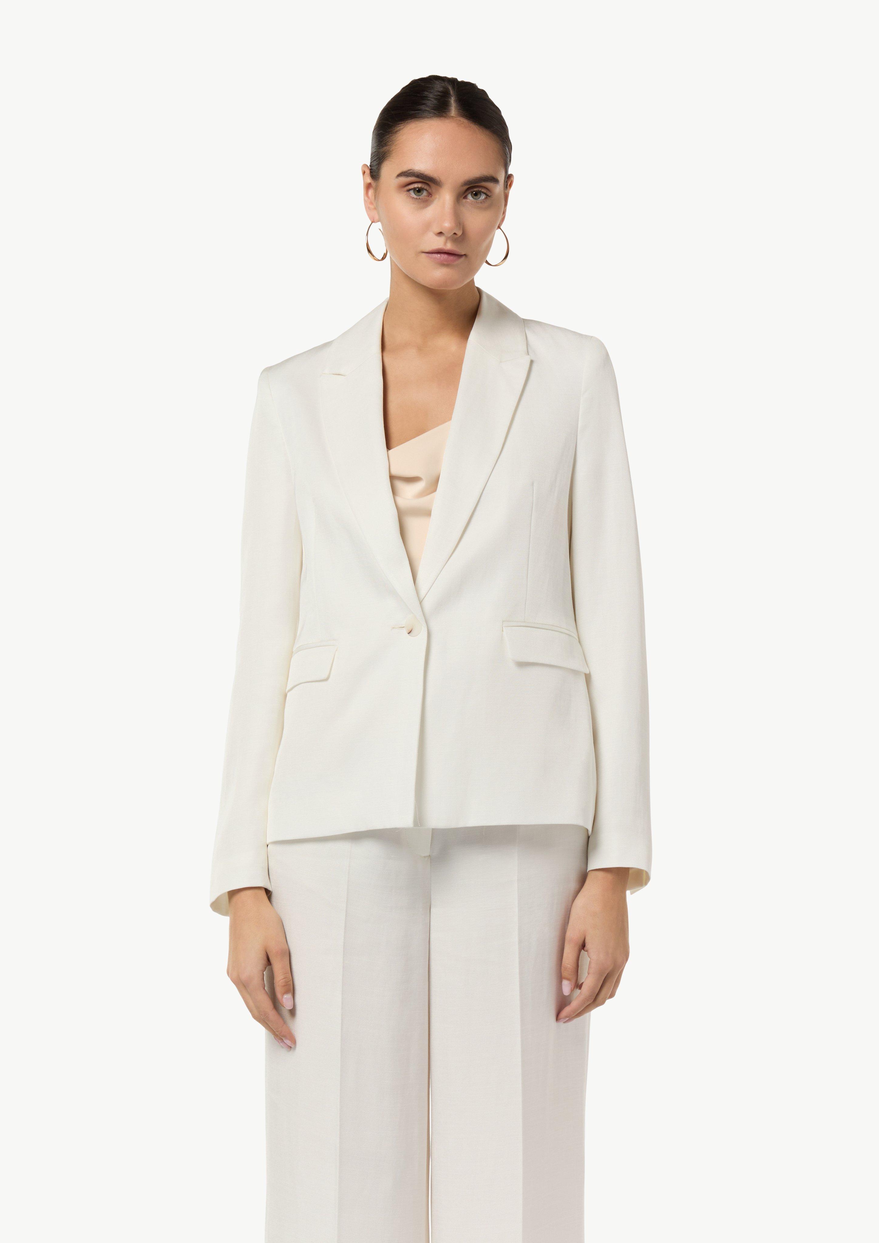 Blazer aus Leinenmix - weiß
