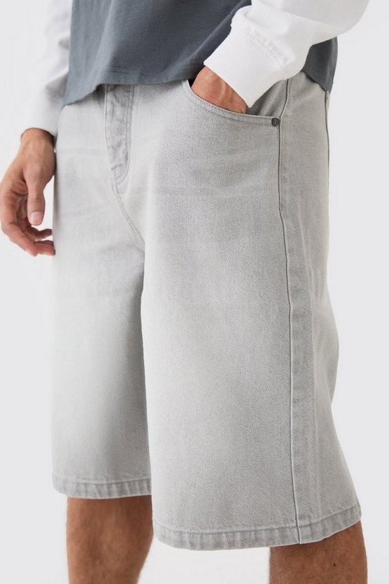Hellgraue Denim Jorts
