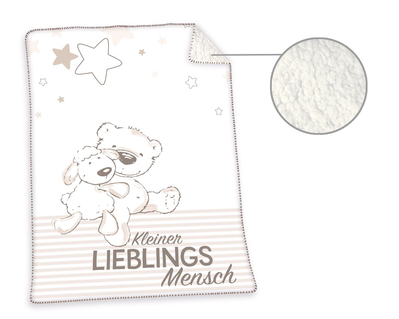 Herding Lieblingsmensch Soft-Plush-Decke, Größe: 100 x 75 cm