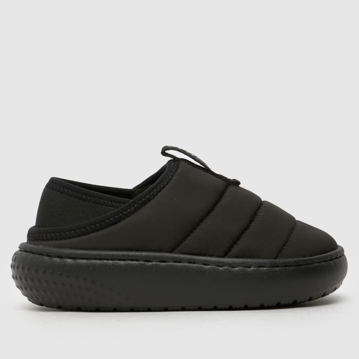 Crocs svarta klassiska puff moc pojk junior tofflor