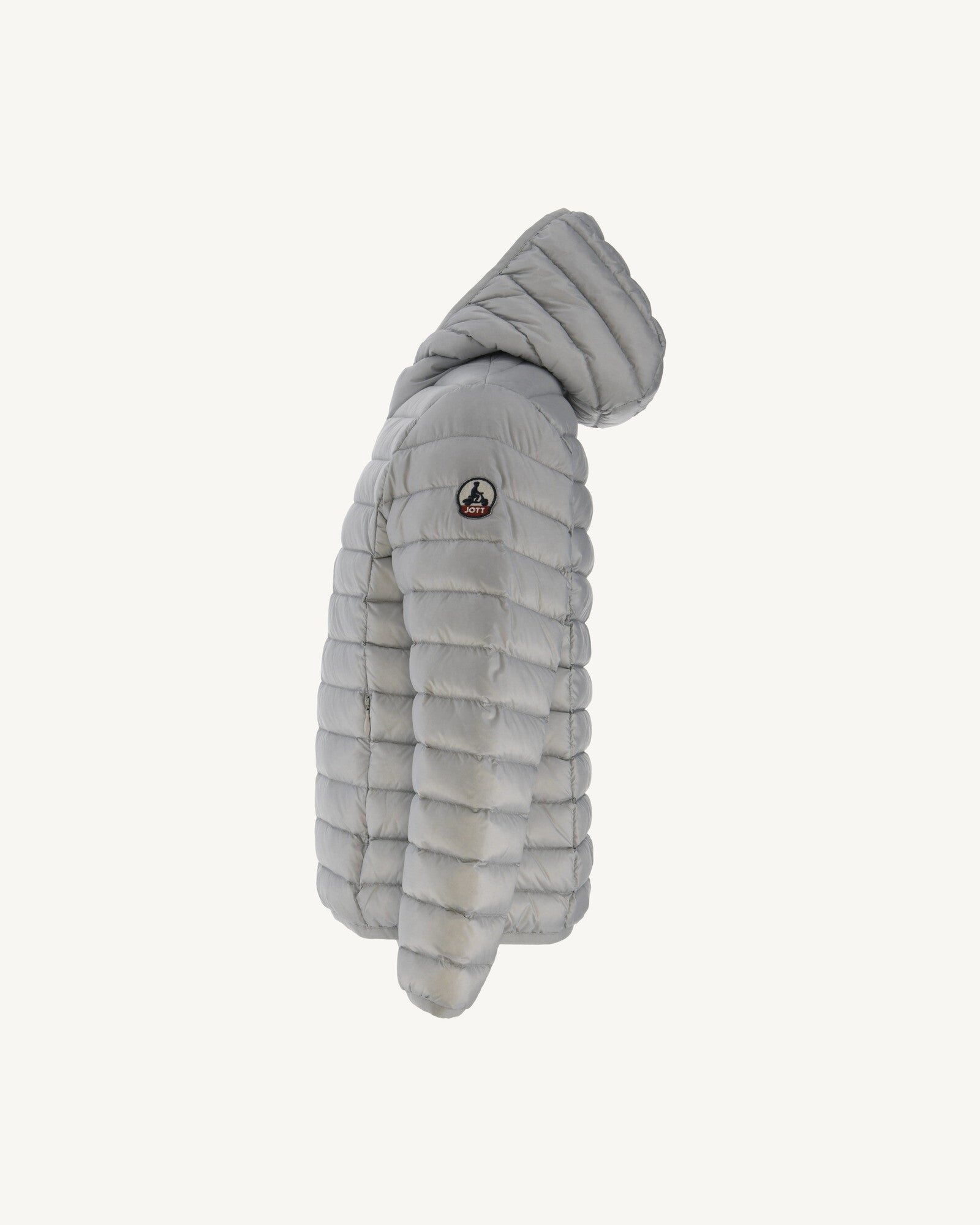Doudoune légère à capuche enfant Gris clair Hugo