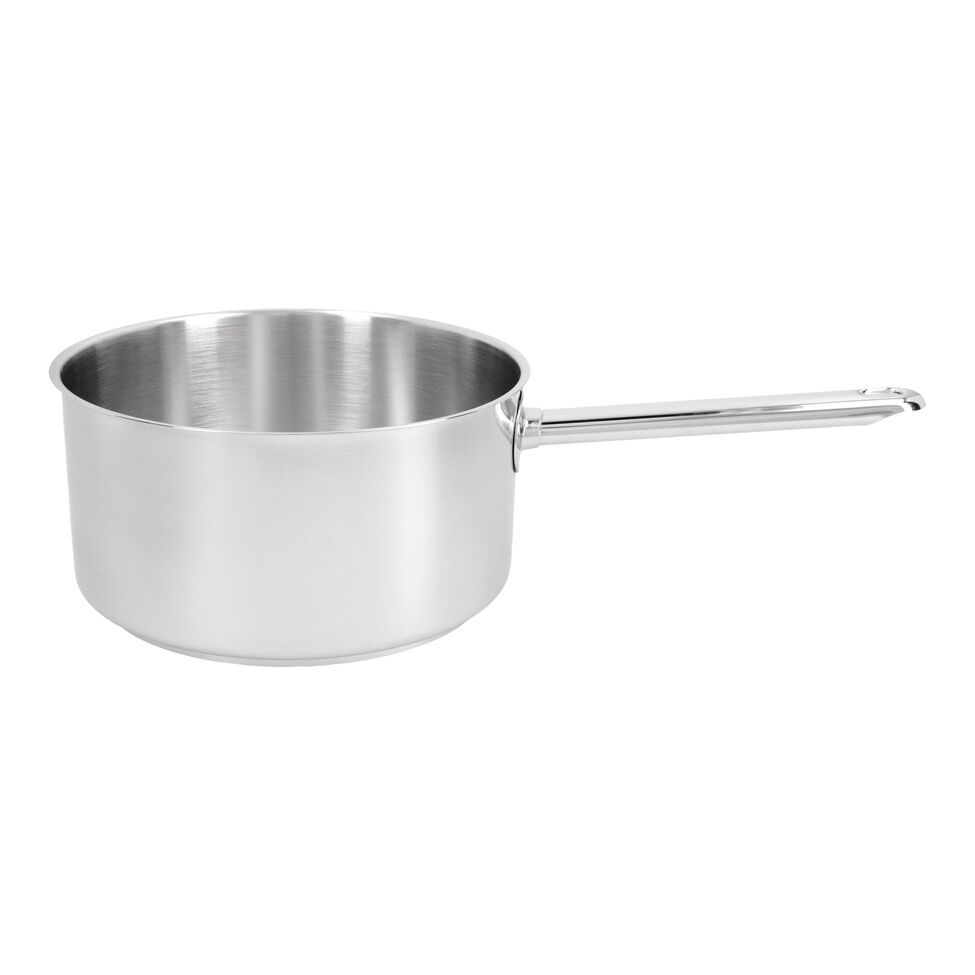 Stieltopf ohne Deckel 20 cm, 18/10 Edelstahl, Silber