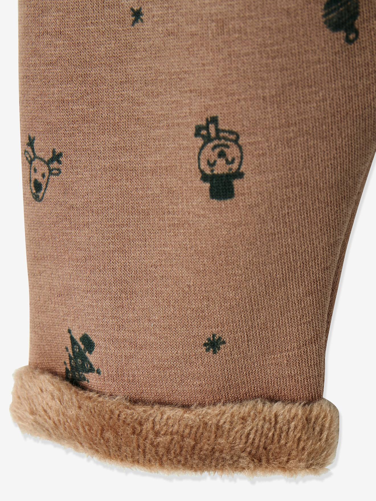 Ensemble de Noël bébé T-shirt + pantalon + chaussettes moka