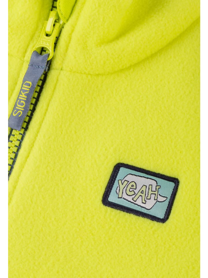 Sigikid Fleecejacke Sporty Dino in Neongelb günstig kaufen