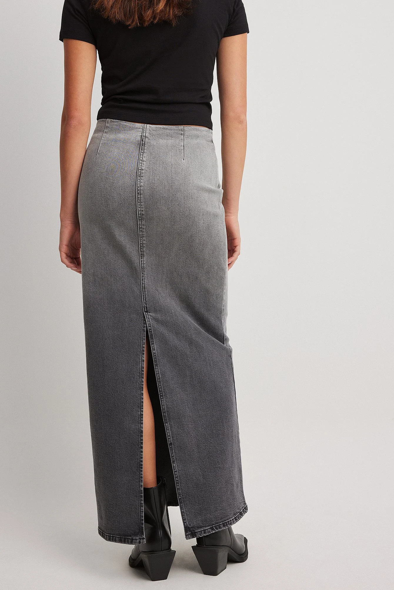 Maxi-Jeansrock mit Schlitz