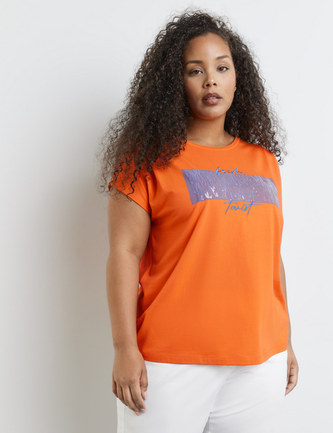 T-Shirt mit Pailletten-Detail