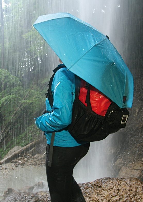 EuroSCHIRM® Taschenregenschirm light trek, mit integriertem Kompass