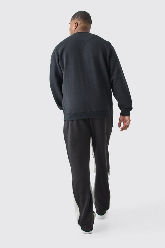 Plus Slim-Fit Colorblock Jogginghose