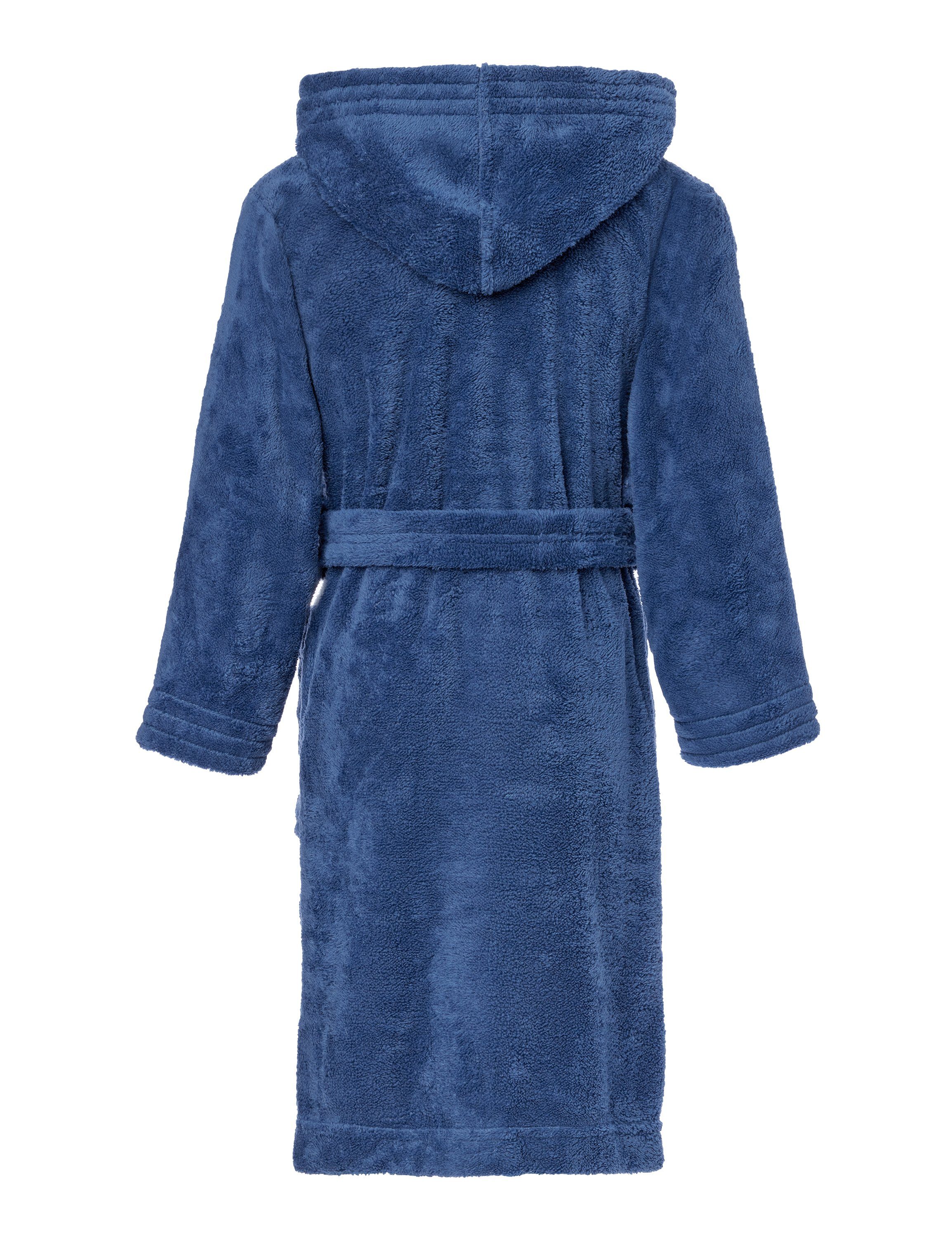 L&L Bademantel Jungen & Jugend Bademantel mit Kapuze LL0031, 3/4, Polyester, Kapuze