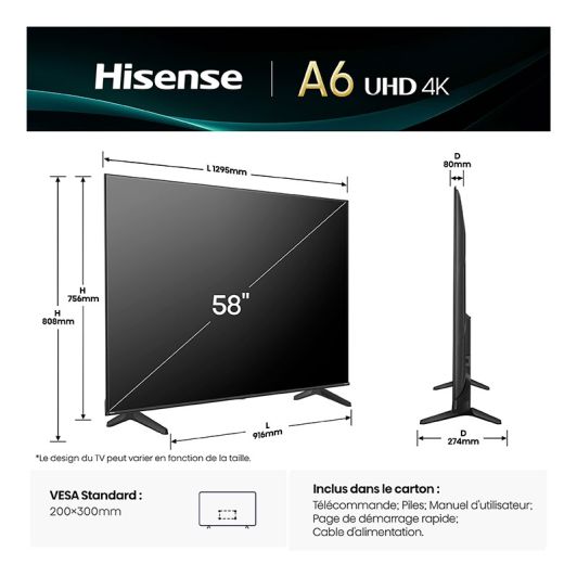HISENSE 58A6Q - Televizor inteligent 58