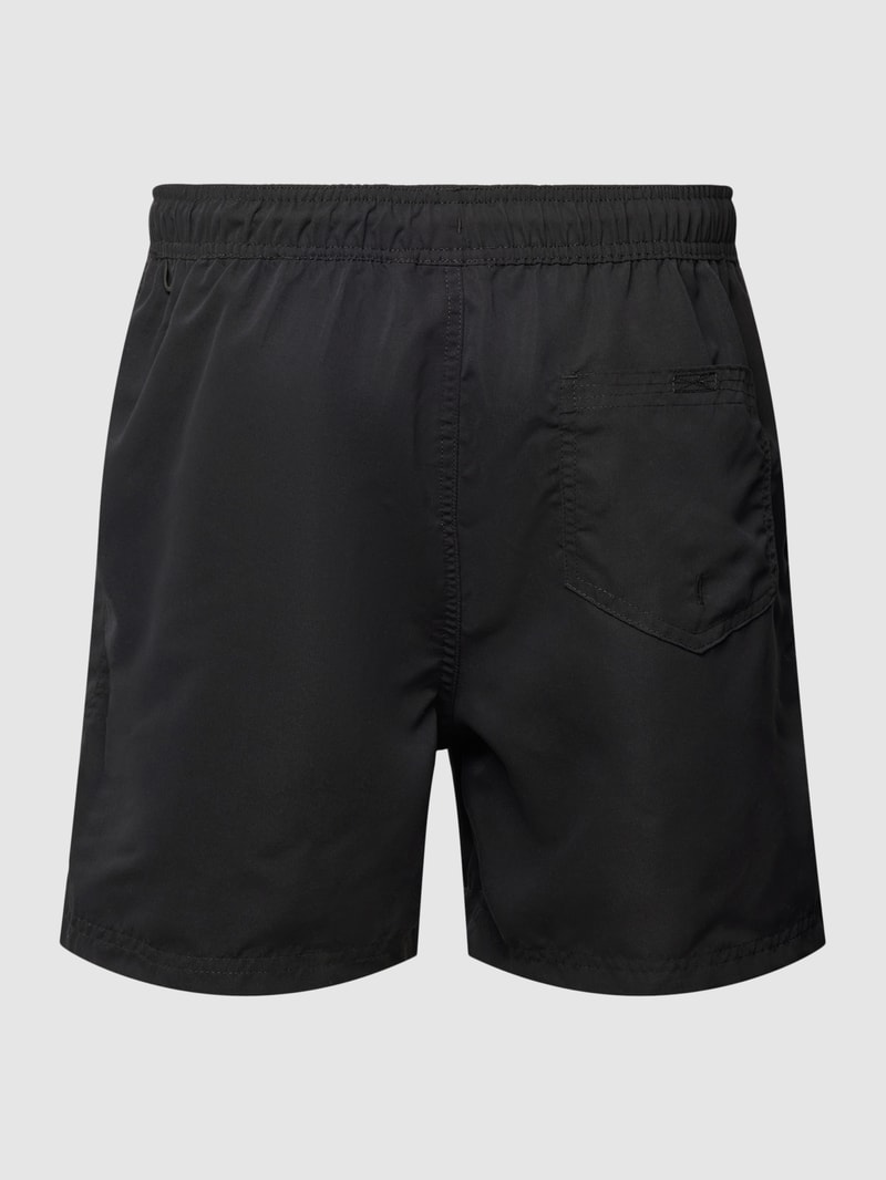 Badehose mit Label-Print in schwarz