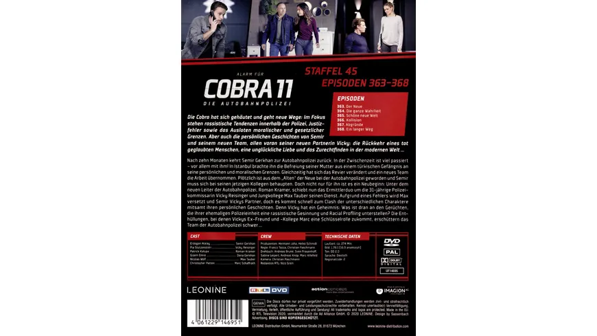 Alarm für Cobra 11 - Staffel 45 (Episoden 363-368)  [2 DVDs]