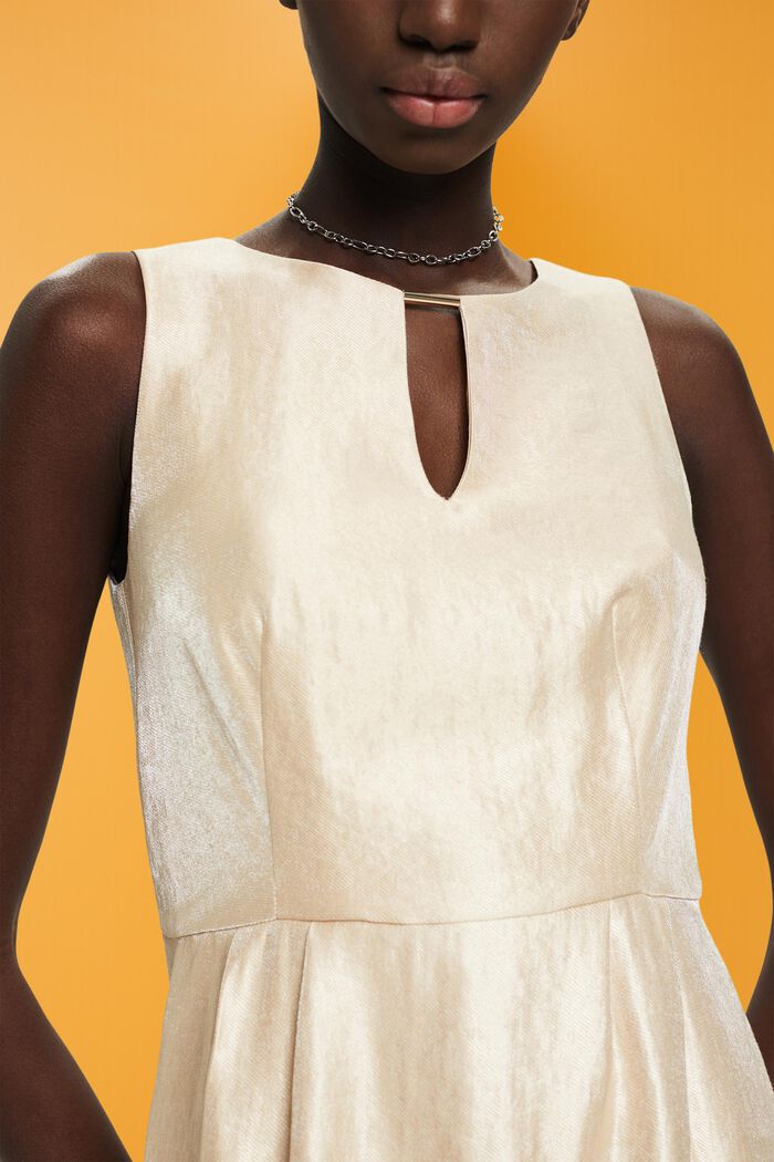 Minikleid aus Twill mit Metallic-Finish