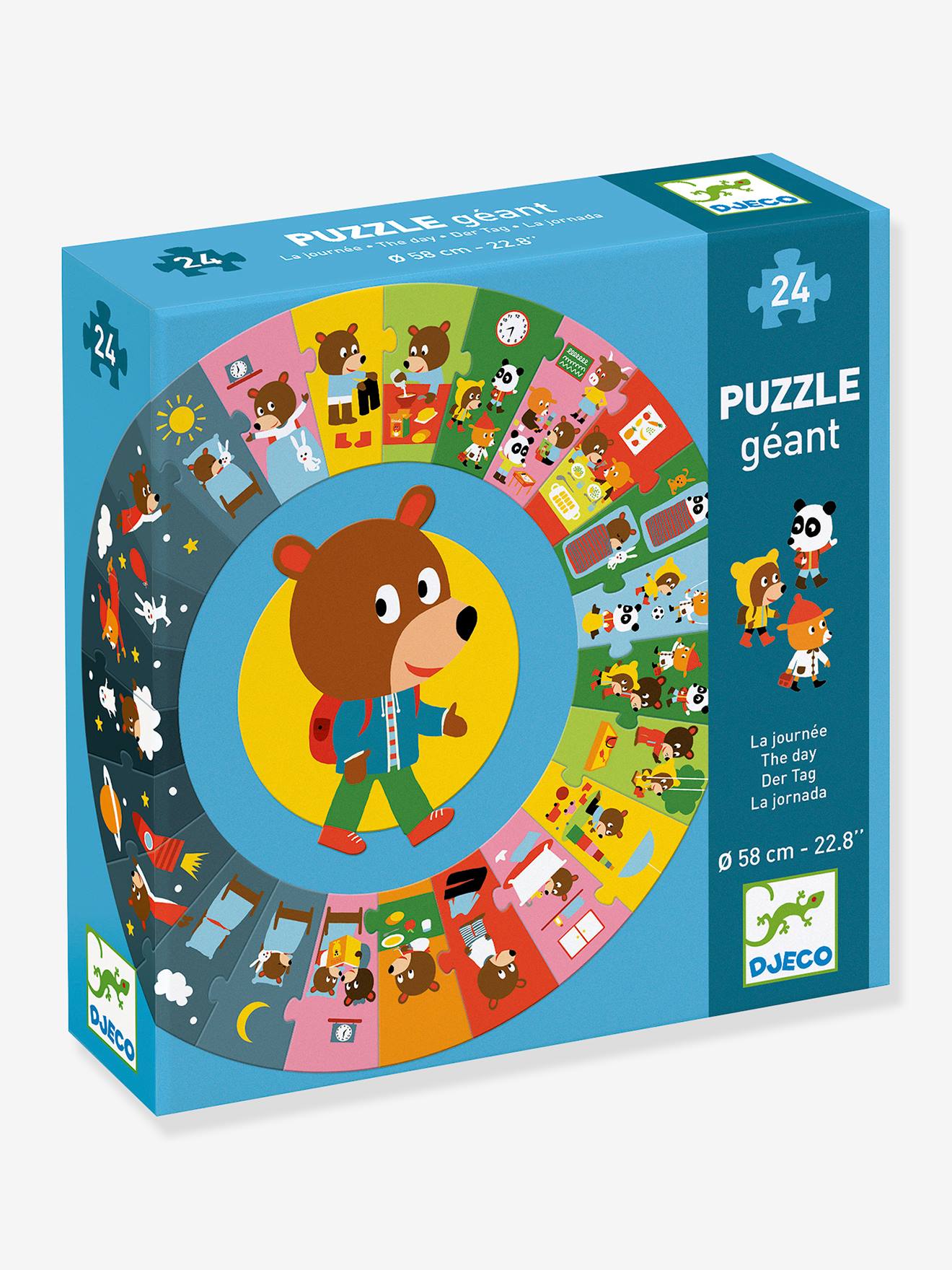 Puzzle géant La journée DJECO bleu