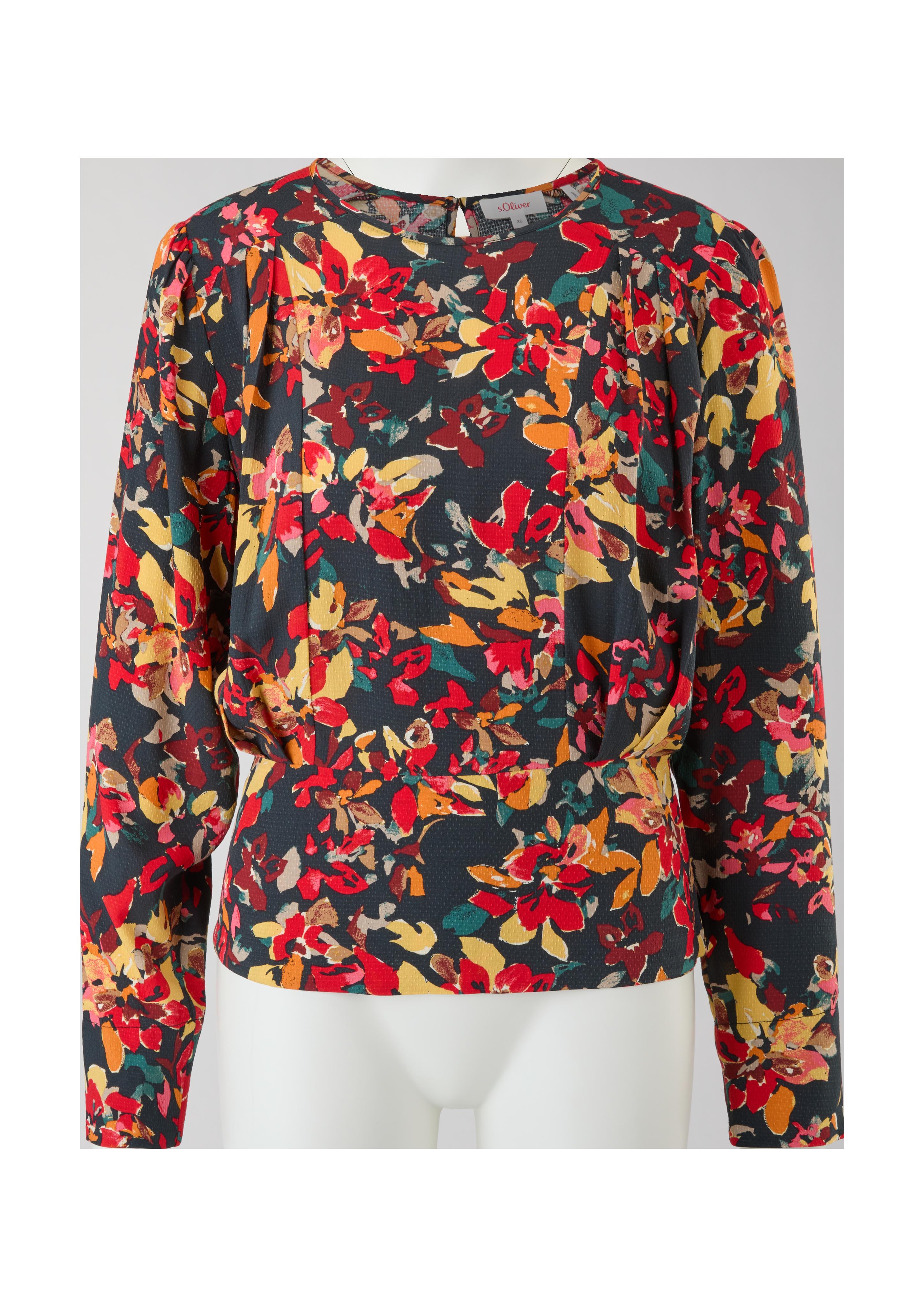 Musterbluse mit Smok-Detail  2120529-59A0