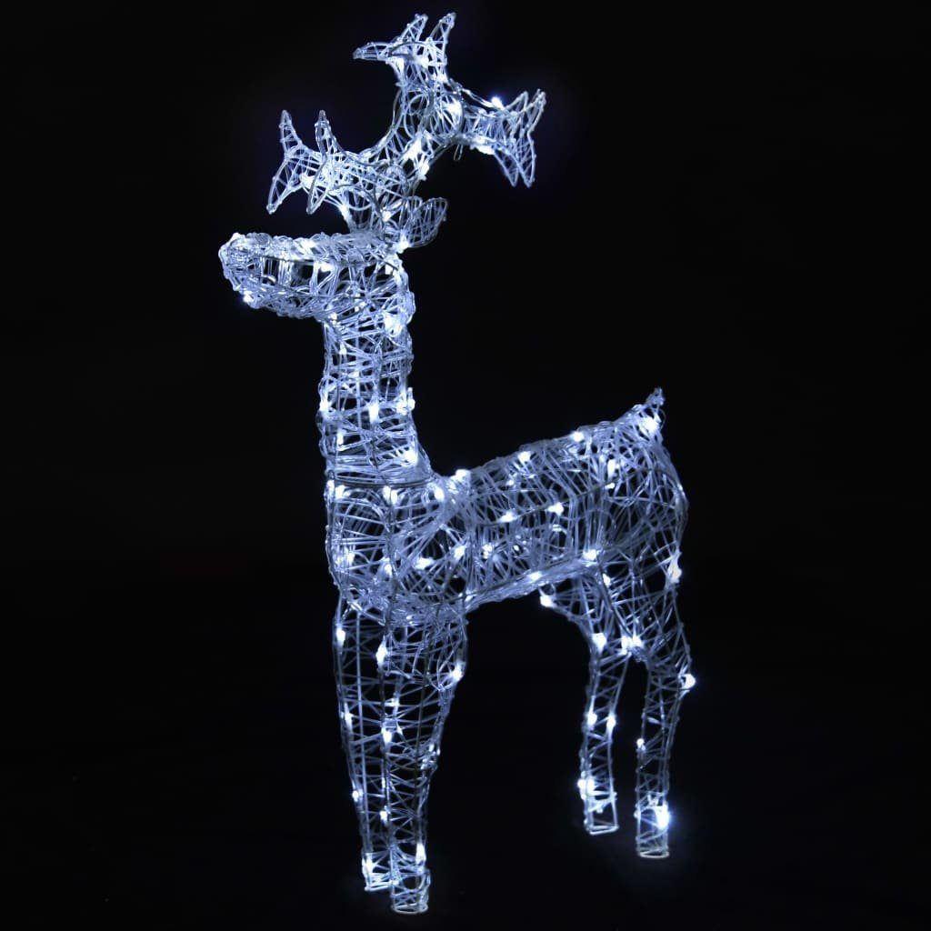 vidaXL Christbaumschmuck Weihnachtsdeko Rentier 90 LEDs 60x16x100 cm Acryl (1-tlg)
