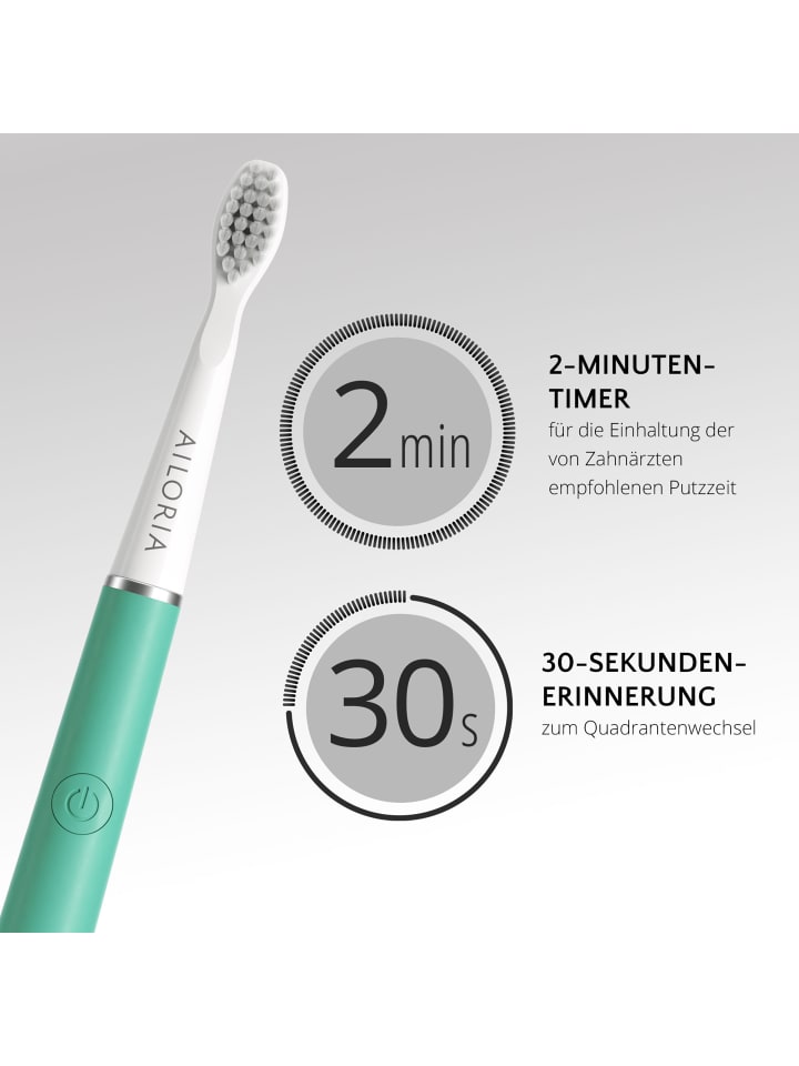 Ailoria PRO SMILE SET USB-Schallzahnbürste in Mint günstig kaufen onesize