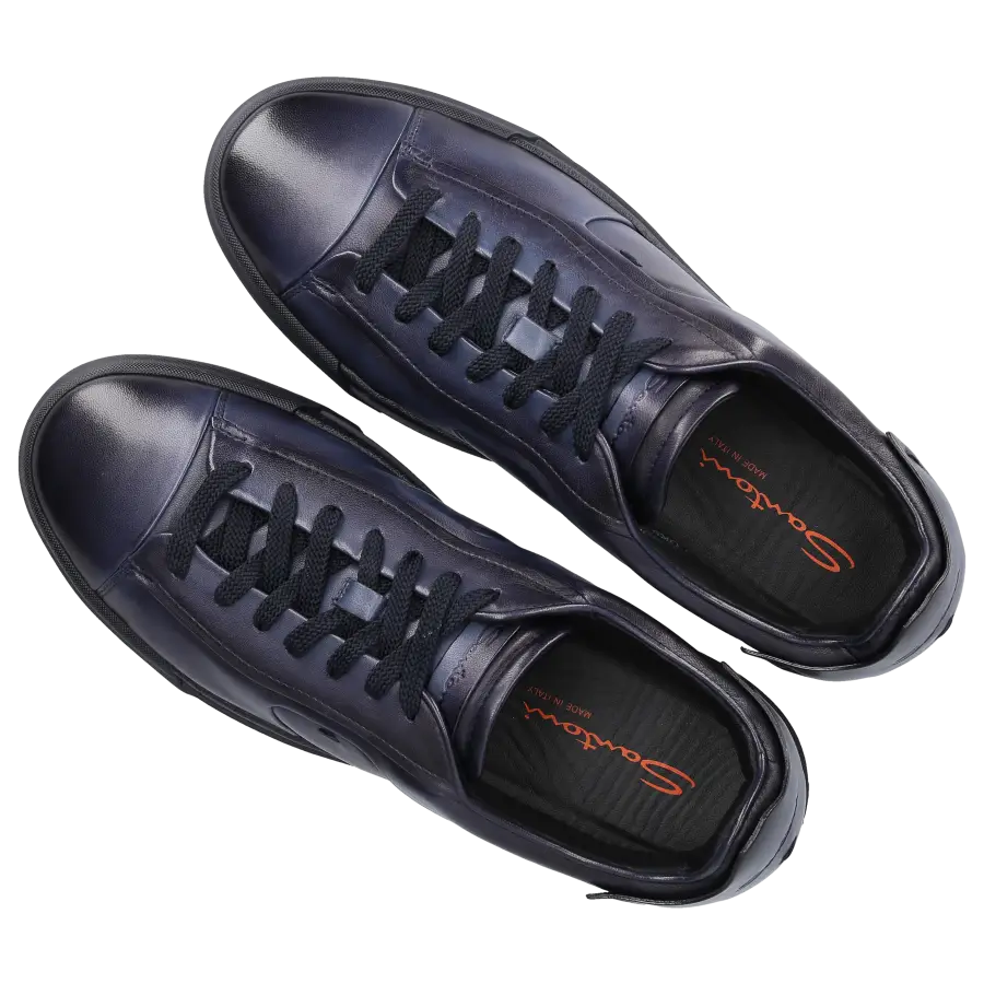 Santoni - Sneaker low 21554 Kalbsleder - blau